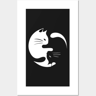 Cat Yin and Yang Posters and Art